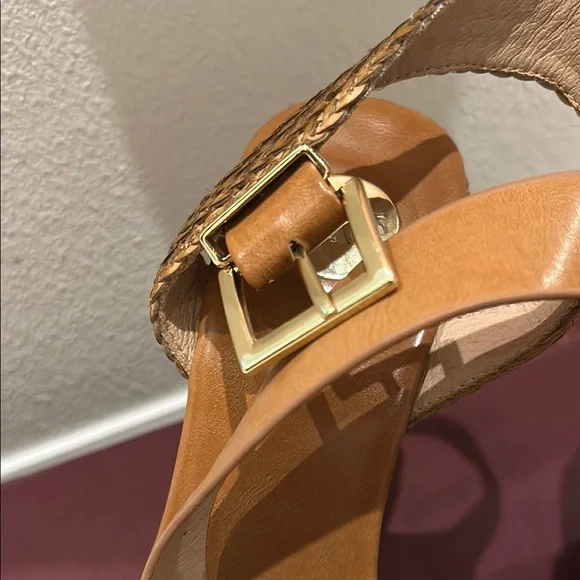 EXE Braided Tan Platform Sandals - Picture 11 of 17